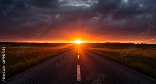 Stunning sunset glow illumi...