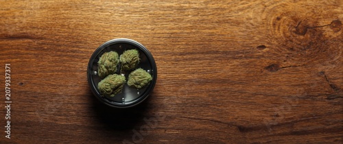 Natural cannabis buds in gr...