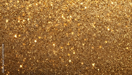 Closed Up Of Metallic Gold Glitter Textured Background