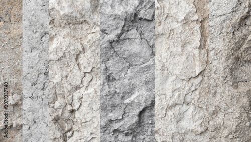 Different textures of plast...