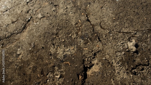 Cracked earth surface with ...