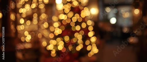 Blurred Christmas tree ligh...