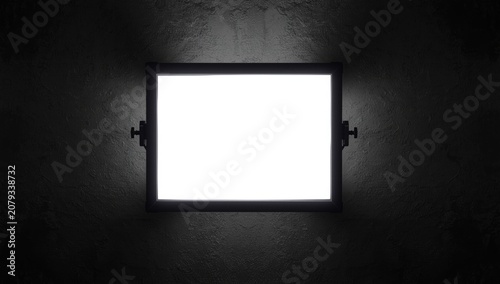 Illuminated blank frame on ...