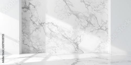 White marble wall with gray...
