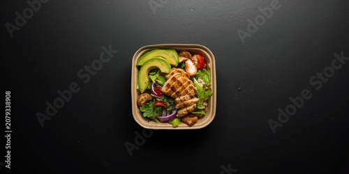 Grilled chicken salad with ...