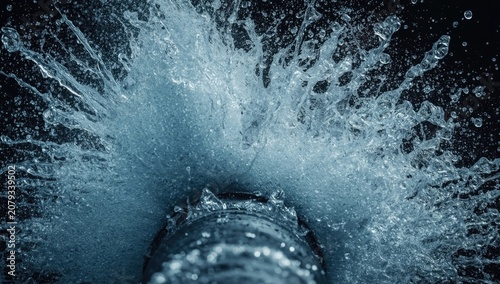 Water splashing out of a pi...