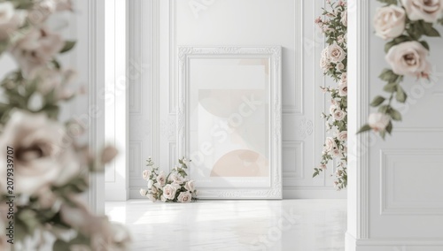 Interior white room display...