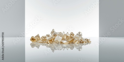 Yellow quartz crystals disp...