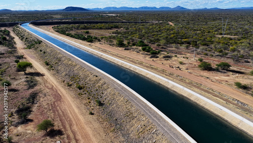 Sao Francisco River Transposition In Cabrobo In Pernambuco Brazil Northeast. Water Democratization. Engineering Project. Sao Francisco River Transposition. Hydric Infrastructure. Water Safety Scenery.