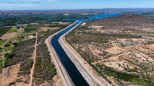 River Transposition System In Cabrobo In Pernambuco Brazil. Sao Francisco River Transposition. Hydric Development. River Transposition System. Water Distribution Landscape. Irrigation System.