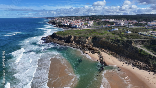 Foto Big Beach In Sintra Lisbon District Portugal