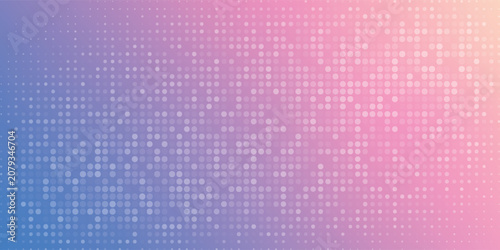 Abstract Halftone Dot Pattern with Vibrant Pink and Blue Gradient Background
