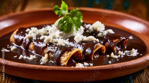 transparency in food photography of mexican enfrijoladas