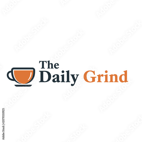 The Daily Grind coffee shop logo.