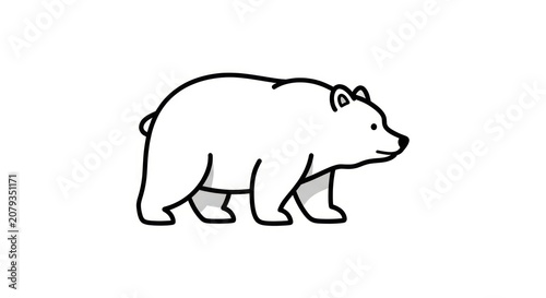 Simple line drawing of a bear.
