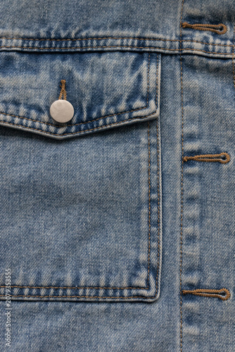 Canvas Print Denim pocket and buttonhole alignment
