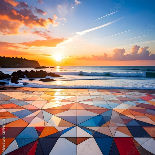 sunset over the sea