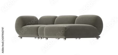 Quadro su tela Modern modular sofa with rounded edges and sleek metal legs, perfect for contemp