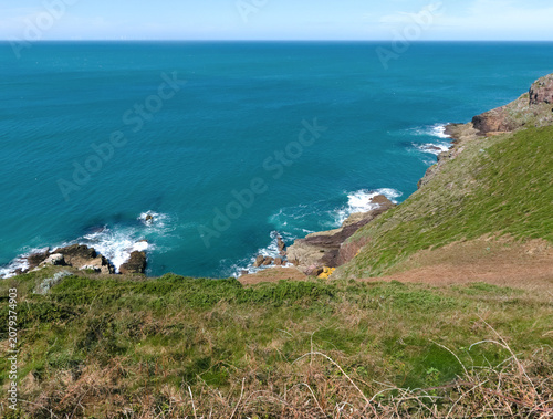 scenic and vivid rugged coastline on the ocean