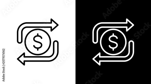 Cashflow White Icon Set Design
