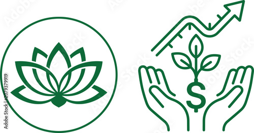 Tableau sur toile Sustainable growth and eco friendly investment concept