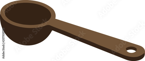 Bilde på lerret Modern plastic coffee measuring scoop tool for portioning ground beans into brew device