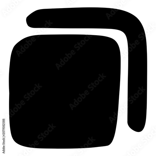 A hand-drawn align icon representing alignment, arrangement, and layout adjustment.