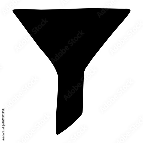 A hand-drawn filter icon for sorting, refining, and narrowing search results