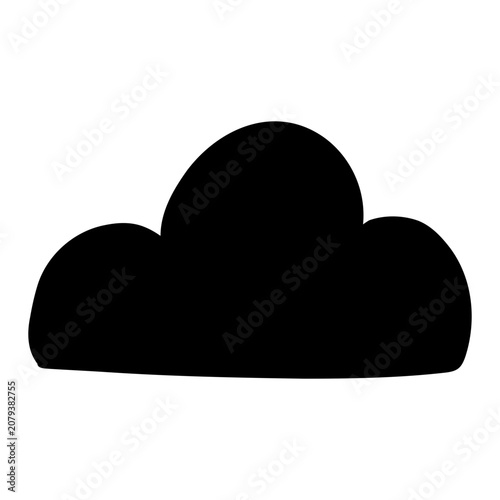 A hand-drawn cloud icon representing weather, online storage, and cloud services.