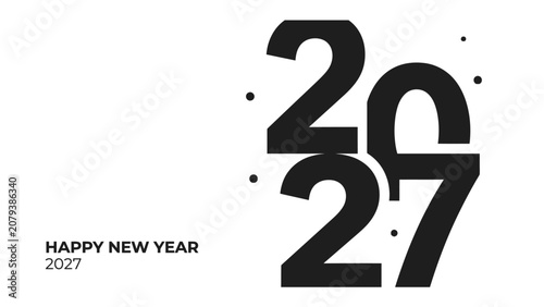 Canvastavla New Year 2027 Announcement: Bold typography announces the arrival of the new year 2027, with a minimalist design conveying modern elegance and anticipation