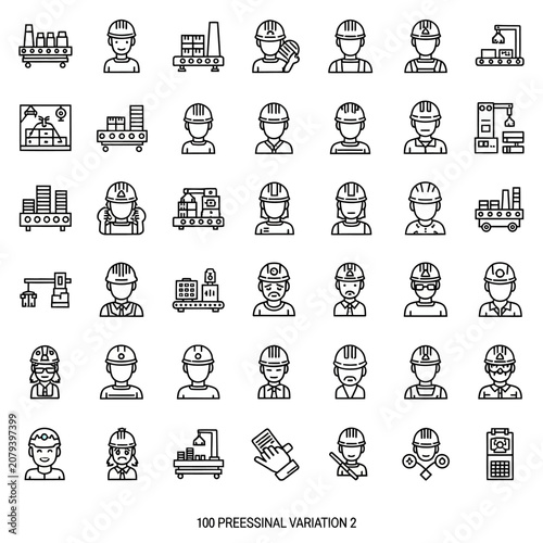 Collection of Professional Occupation Icons.
