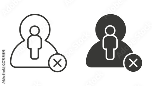 User Icon with Delete Symbol