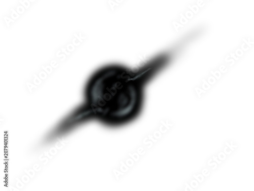 Tableau sur toile Dark Ringed Planet With Extended Ring Motion.