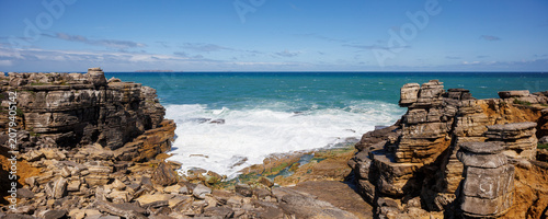 Fotografie Vue panoramique du point de vue Frei Rodrigo au nord de Peniche, Portugal