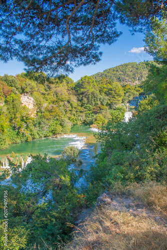 The Krka River Landscape in All Its Sunny Beauty