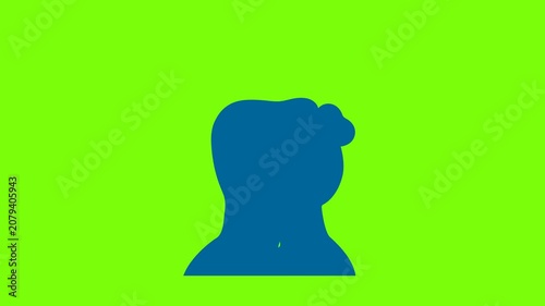 Podcast interview. Man and a woman in headphones with microphone. Dialog. Two people discussing on microphones, conversation, discussion, communication. 2d flat animation. Alpha channel. Video