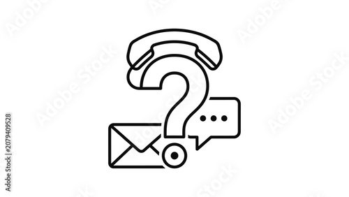 Customer support and contact us assistance icon.