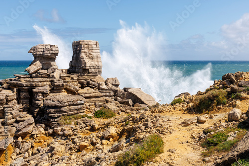 фотографія Paysage du point de vue de Frei Rodrigo au nord de Peniche, Portugal