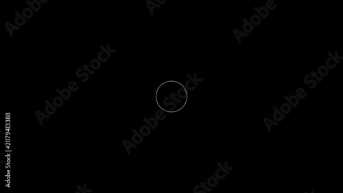 UI design loading circle animation with green checkmark and red cross icons on black background