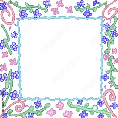 frame with flowers