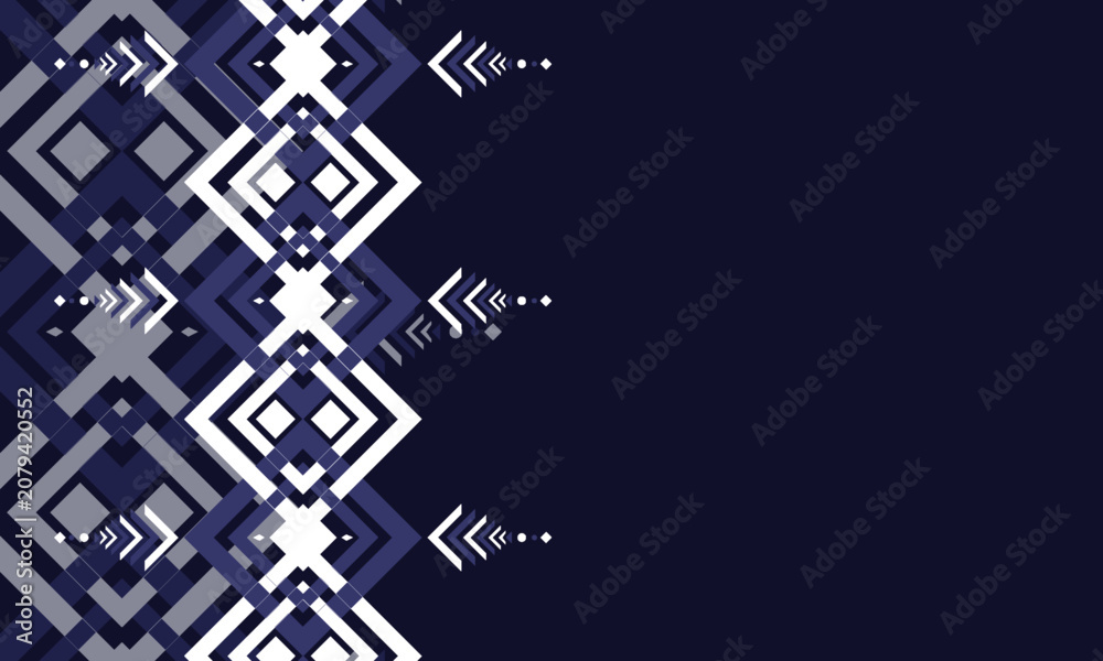 Obraz premium Geometric ethnic pattern seamless design for background or wallpaper.