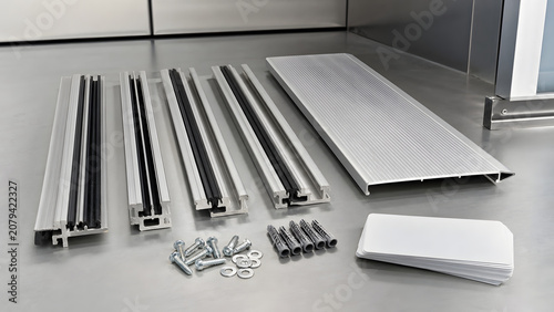 Fotografía Elevator threshold groove insert kit with blank cards