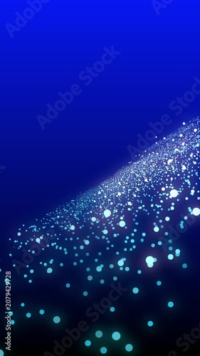 Blue background with moving particles