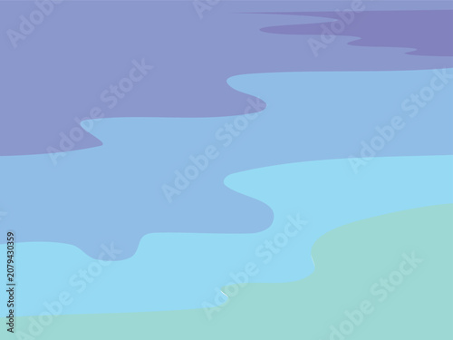 Abstract background with flowing wavy layers in shades of blue and green