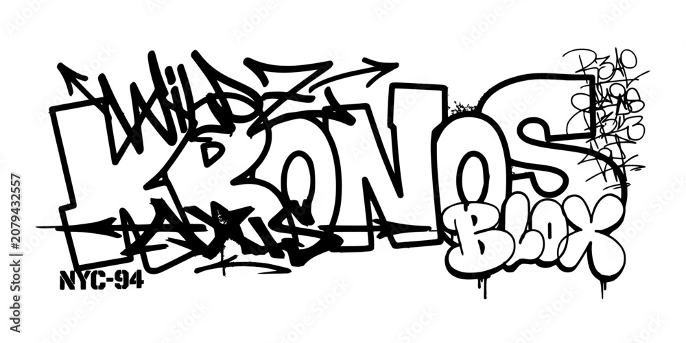 Fototapeta premium Graffiti Wall Art with Dense Chaotic Tags, Spray Paint Lettering, Bold Outlines, and Street Style Streetwear Concept Background
