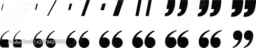 Photos Slanted Apostrophe Comma Icon Set Black Punctuation Symbols Collection