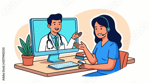Digital healthcare consultation via video call