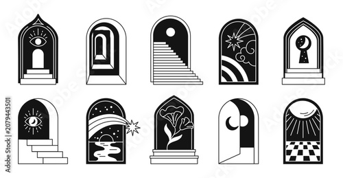 Fotografie Mystic doorway symbols
