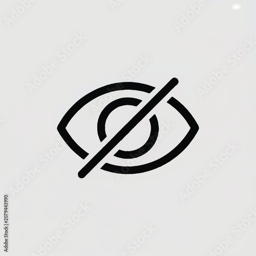 hidden eye slash icon vector illustration for privacy control