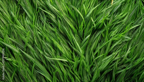 Close Up Of Lush Green Grass Texture For Background Or Design Use